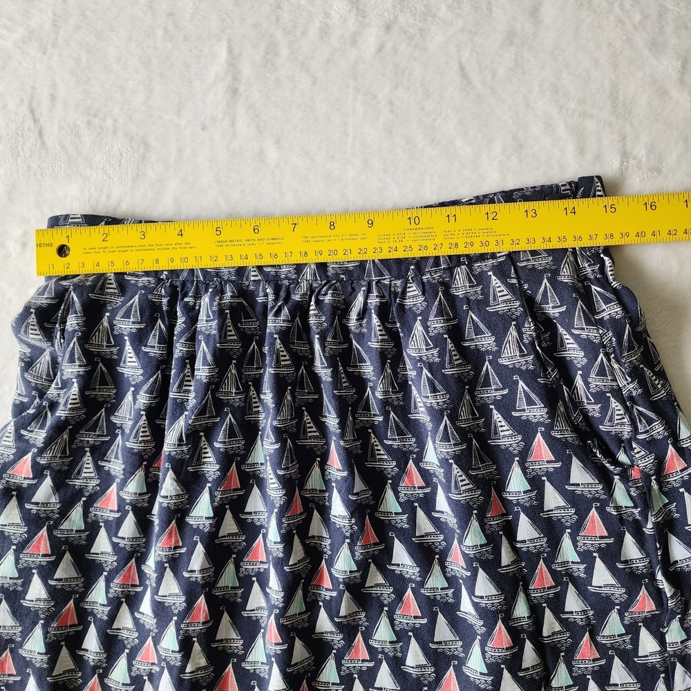 Promod Sail Boat Skirt Womens Medium Boating Yacht Ocean Pleated Skater‎ Casual - Picture 8 of 13